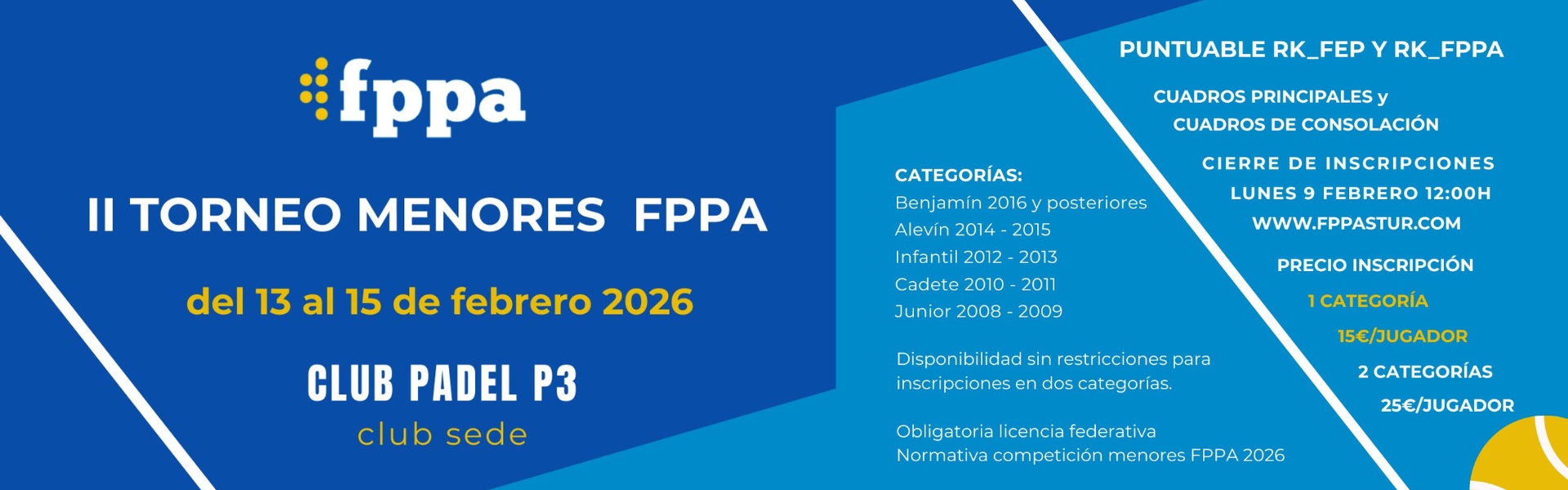 II TORNEO DE MENORES FPPA - RK FEP