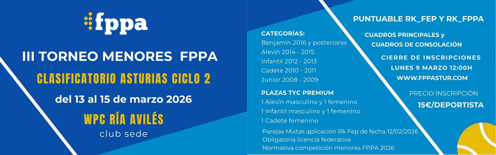 III TORNEO MENORES FPPA 2026